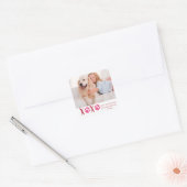 Valentijnsdag XOXO Schattigee Kinder Klaslokaal Ho Vierkante Sticker (Envelop)