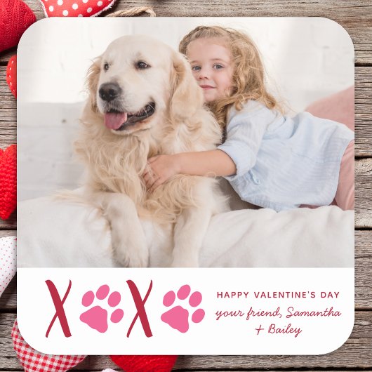 Valentijnsdag XOXO Schattigee Kinder Klaslokaal Ho Vierkante Sticker