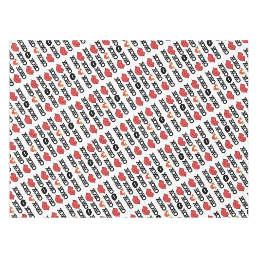 Valentijnsdag Xoxo Tafelkleed (Voorkant (Horizontaal))