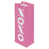 Valentijnsdag XOXO Wijn Cadeautas (Achterkant Gekanteld)