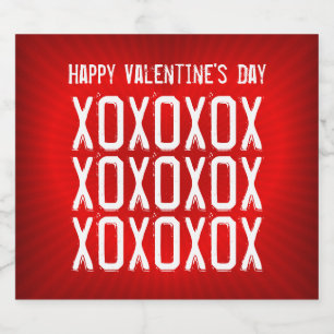 Valentijnsdag XOXOXOX Bier Etiket