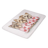 Valentijnsdag Yorkshire Terrier Dogs Badmat (Gekanteld)