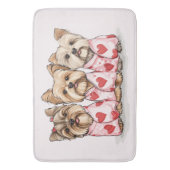 Valentijnsdag Yorkshire Terrier Dogs Badmat (Voorkant Verticaal)