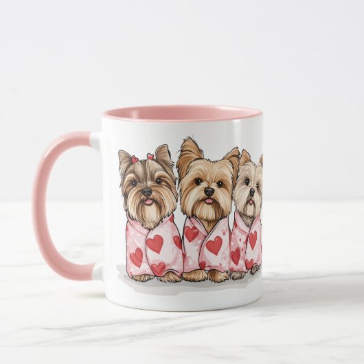 Valentijnsdag Yorkshire Terrier Dogs Mok (Links)