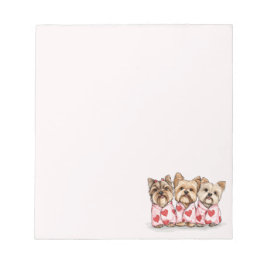 Valentijnsdag Yorkshire Terrier Dogs Notitieblok