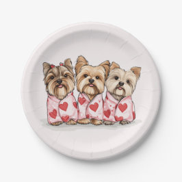 Valentijnsdag Yorkshire Terrier Honden Papieren Bordje