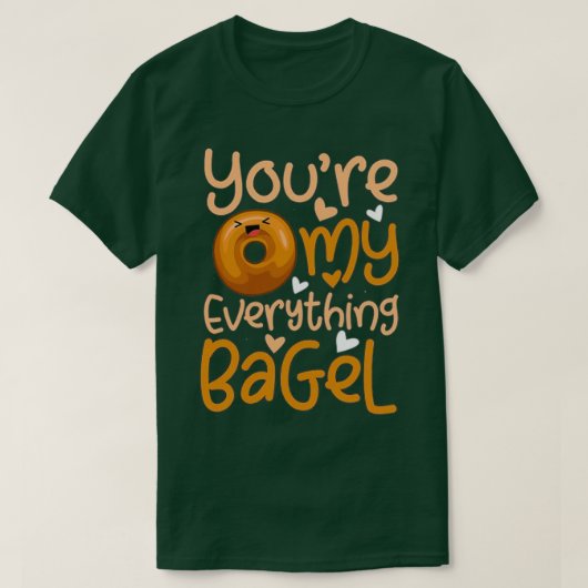 Valentijnsdag Youre Mijn Alles Bagel Pun Bakin T-shirt (Design voorkant)