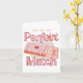 Valentijnsdag Youre My Perfect Match Spark Flame Kaart (Gele Bloem)