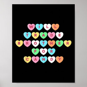 Valentijnsdag zal broeder ruilen voor Snoep fun gi Poster