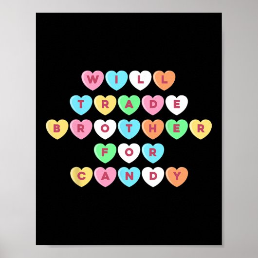 Valentijnsdag zal broeder ruilen voor Snoep fun gi Poster (Voorkant)