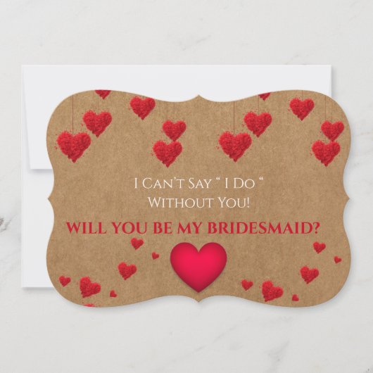 Valentijnsdag zal jij mijn Bridesmaid zijn Kaart (Voorkant)