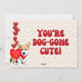 Valentijnsdag Ze noemen het puppy liefde Feestdagenkaart (Achterkant)