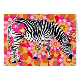 Valentijnsdag Zebra met Mod Flowers