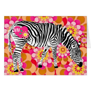 Valentijnsdag Zebra met Mod  Flowers