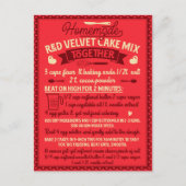 Valentijnsdag Zelfgemaakt Rood Velvet Cake Recept Briefkaart (Voorkant)