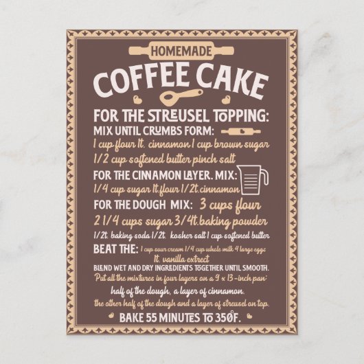 Valentijnsdag Zelfgemaakt saloncake recept Briefkaart (Voorkant)