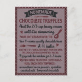 Valentijnsdag Zelfgemaakte Chocolade Truffel Recep Briefkaart (Voorkant)
