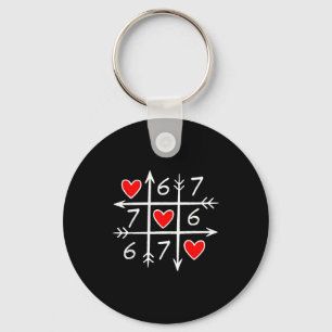 Valentijnsdag Zes Zeven 67 Meme 6 7 Hart Jongens G Sleutelhanger
