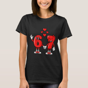 Valentijnsdag Zes Zeven Harten 6 7 Meme Gen Alph T-shirt