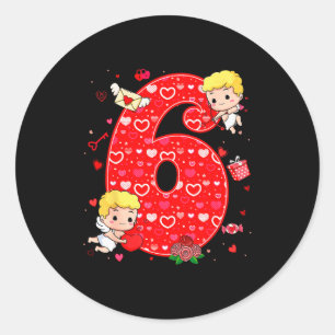 Valentijnsdag Zes Zeven Harten 6 7 Meme Gen Alpha Ronde Sticker