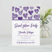 Valentijnsdag zoet 16 uitnodigingen schattig hart (Staand voorkant)