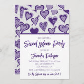 Valentijnsdag zoet 16 uitnodigingen schattig hart (Voorkant / Achterkant)