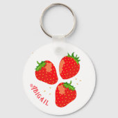 Valentijnsdag zoet als aardbeien sleutelhanger (Voorkant)