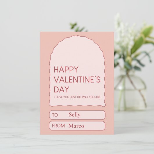 Valentijnsdag Zoet Feestdagenkaart (Staand voorkant)