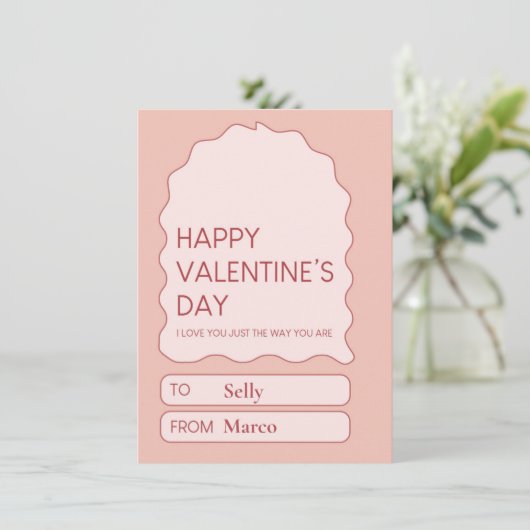 Valentijnsdag Zoet Feestdagenkaart (Staand voorkant)