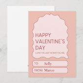 Valentijnsdag Zoet Feestdagenkaart (Voorkant / Achterkant)