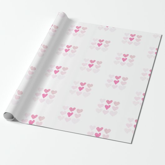 Valentijnsdag, zoete harten cadeaupapier (Uitgerold)