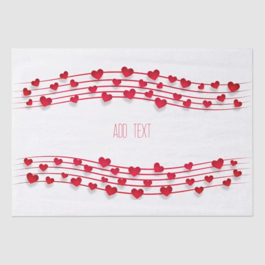 Valentijnsdag, zoete harten tissuepapier (Voorkant)