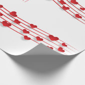 Valentijnsdag, zoete harten Verpakkingspapier Cadeaupapier (Hoek)