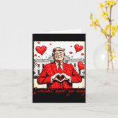 Valentijnsdag Zou Ik Jou Baby Trump Niet Dert  Kaart (Gele Bloem)