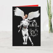 Valentijnsdag zult u Mijn Engel zijn? Kaart (Voorkant)