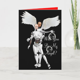 Valentijnsdag zult u Mijn Engel zijn? Kaart