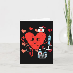 Valentijnsdag Zurse Heart Funny Nursing Scrub Top Kaart