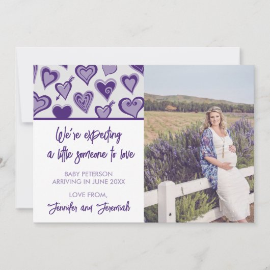 Valentijnsdag Zwangerschap Aankondiging kaarten pa (Voorkant)