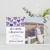 Valentijnsdag Zwangerschap Aankondiging kaarten pa (Staand voorkant)