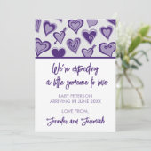 Valentijnsdag zwangerschapsaankondiging hart zoet aankondiging (Staand voorkant)