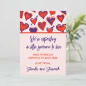 Valentijnsdag zwangerschapsaankondiging schattig l aankondiging (Staand voorkant)