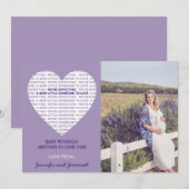 Valentijnsdag zwangerschapsaankondiging typografie aankondiging (Voorkant / Achterkant)