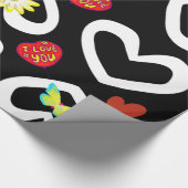 Valentijnsdag — zwart opvulpapier cadeaupapier (Hoek)