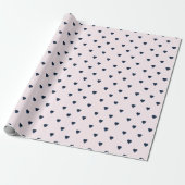 Valentijnsdag Zwarte Harten Cadeaupapier (Uitgerold)