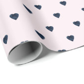Valentijnsdag Zwarte Harten Cadeaupapier (Rol Hoek)