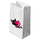 Valentijnsdag Zwarte Kitty Cadeautas (Achterkant Gekanteld)