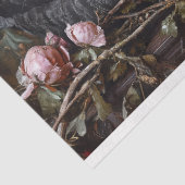 Valentijnsdag Zwarte Zwaan Rode Bloemen Decoupage Tissuepapier (Detail)