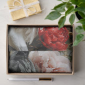 Valentijnsdag Zwarte Zwaan Rode Bloemen Decoupage Tissuepapier (Geschenk)