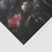 Valentijnsdag Zwarte Zwaan Rode Bloemen Decoupage Tissuepapier (Detail)