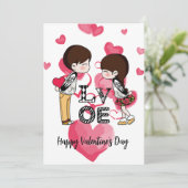 Valentijnsdagen Feestdagenkaart (Staand voorkant)